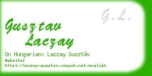 gusztav laczay business card